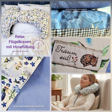 Nacken Flügelkissen Relax Nackenkissen Nähatelier Zarrentin Nicole Dabbert